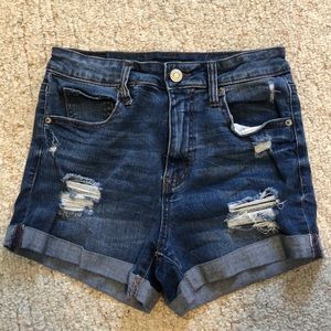 High rise mom jean shorts